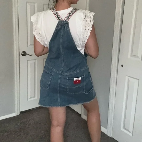 Tommy Hilfiger• y2k style denim overall short dress - Picture 5 of 9